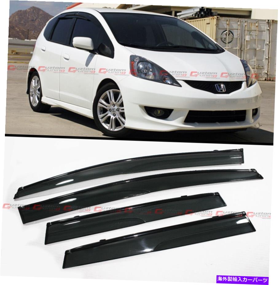 ウィンドウバイザー 2014年9月9日の第2世代Honda Fit GE8 Wavy Style Window Visor Rain Guard Clips+Tape FOR 09-2014 2ND GEN HONDA FIT GE8 WAVY STYLE WINDOW VISOR RAIN GUARD CLIPS+TAPE【並行輸入品】