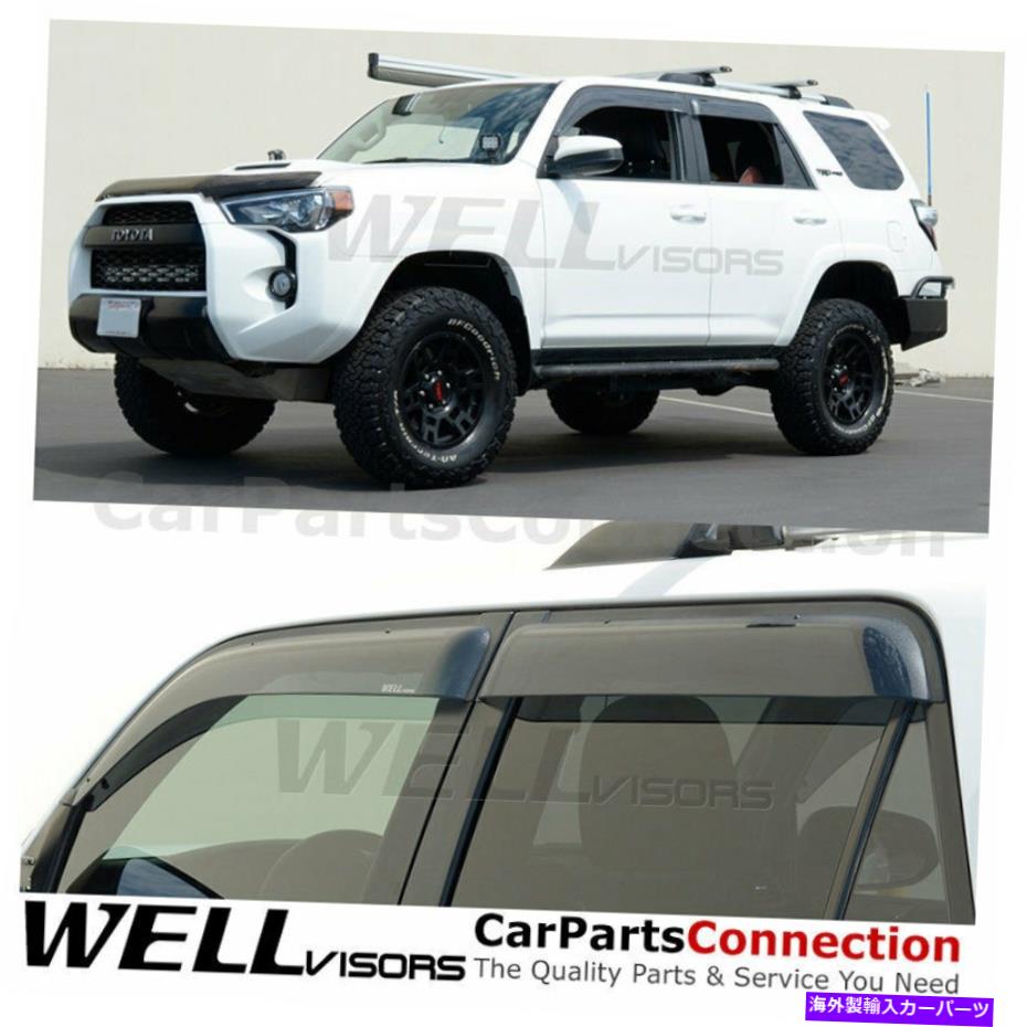 ウィンドウバイザー トヨタ4runnerサイドディフレクターガードのためのWellvisorsウィンドウバイザー10-22 WellVisors Window Visors 10-22 For Toyota 4Runner Side Deflectors Guard【並行輸入品】