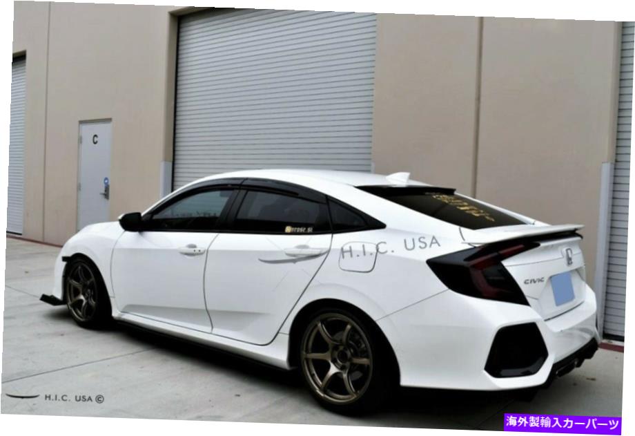 ウィンドウバイザー HIC USA 2016?2020 CIVIC 4DRベントシェードウィンドウバイザーOEインジェクション品質 HIC USA 2016 to 2020 Civic 4dr vent shade window visor OE injection quality【並行輸入品】