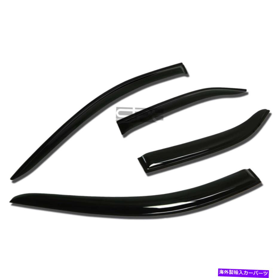 ウィンドウバイザー フィット07-11カムリXV40 Fit 07-11 Camry Xv40 4Pc Smoke Tint Window Visor/Wind Deflector Vent Rain Guard【並行輸入品】