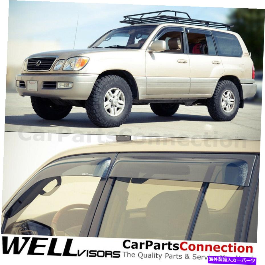ウィンドウバイザー Wellvisorsウィンドウバイザー98-07 Lexus LX470 Sun Visors Deflectors WellVisors Window Visors 98-07 Lexus LX470 Sun Visors Deflectors【並行輸入品】