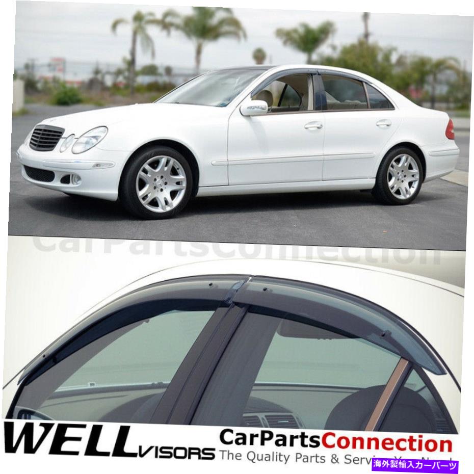 ウィンドウバイザー Wellvisorsウィンドウバイザー2003-2009 MB E-Class W211 Sedan Side Deflectors WellVisors Window Visors 2003-2009 MB E-Class W211 Sedan Side Deflectors【並行輸入品】