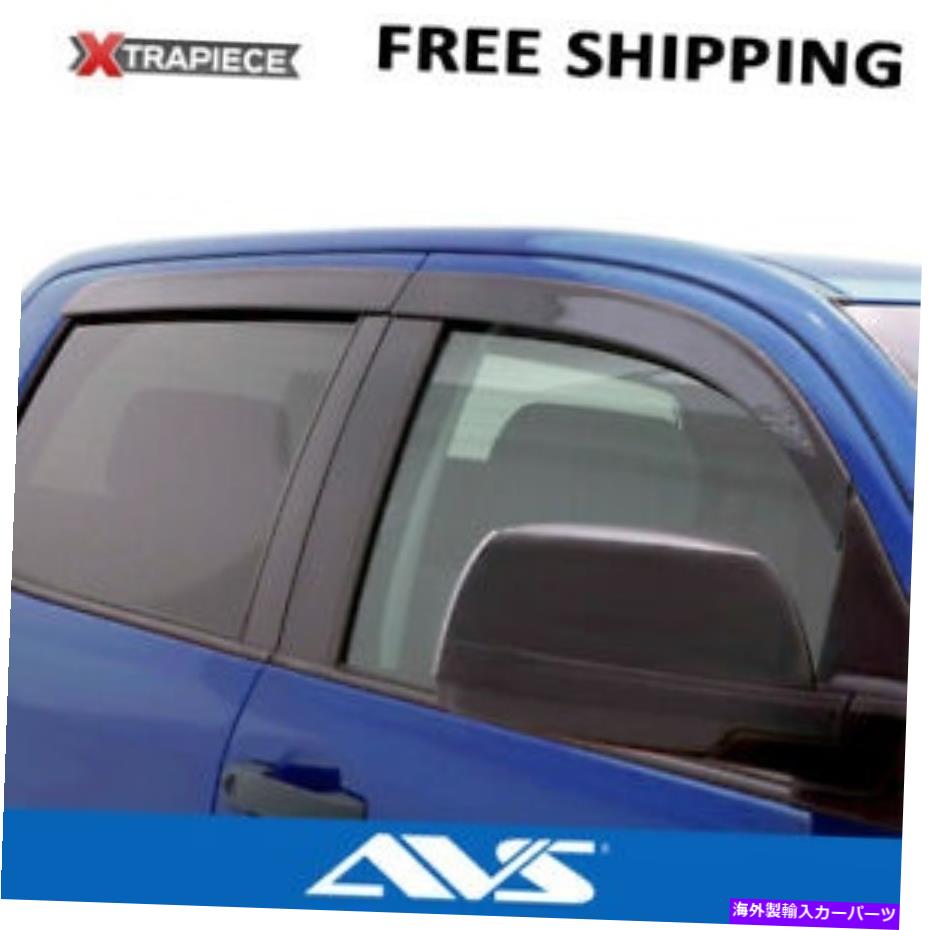 ウィンドウバイザー AVSロープロファイルウィンドウバイザーレインガードフィット05-21日産フロンティアクルーキャブ AVS LOW PROFILE Window Visors Rain Guards fit 05-21 Nissan Frontier Crew Cab【並行輸入品】