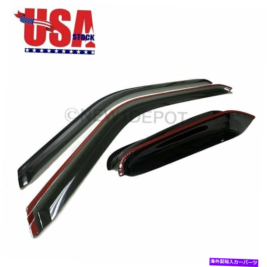 ウィンドウバイザー US Smoke Window Vidor Vent Guard Fit 89-98 Chevrolet C/K 1500 2500拡張タクシー US Smoke Window Visor Vent Guard Fit 89-98 Chevrolet C/K 1500 2500 Extended Cab【並行輸入品】
