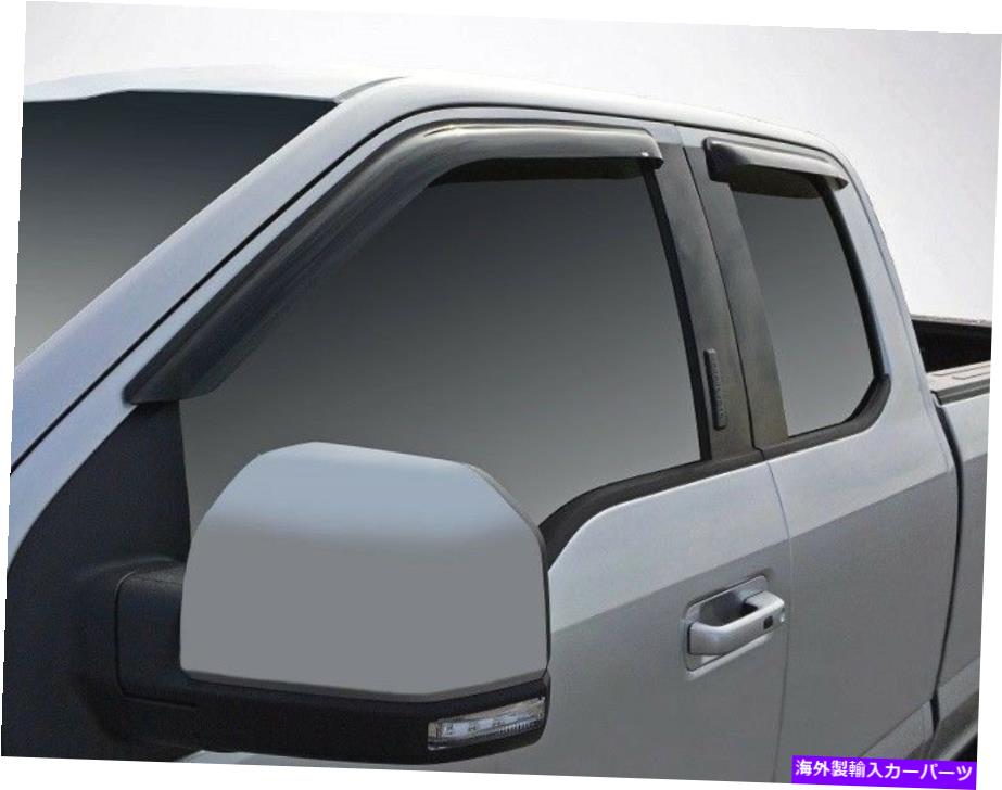 ウィンドウバイザー 2015年から2019年のフォードF150スーパーキャブのテープオンベントバイザー Tape-On Vent Visors for 2015 - 2019 Ford F150 Super Cab【並行輸入品】