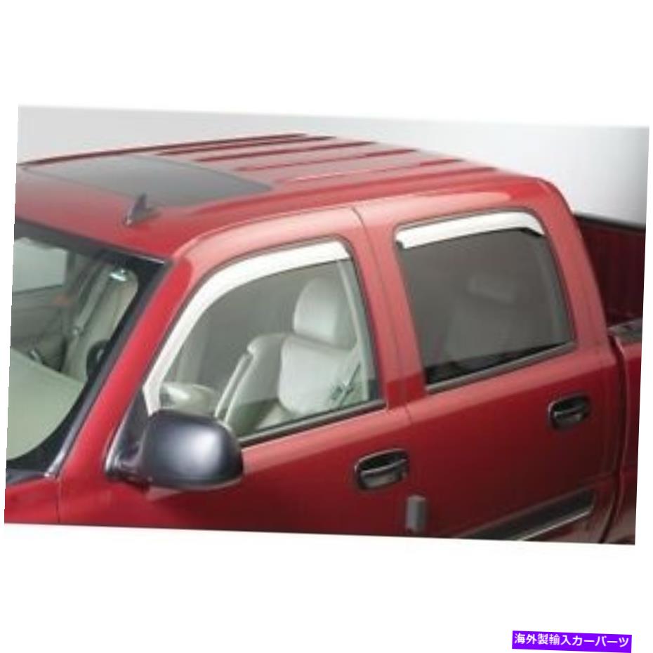 ウィンドウバイザー Putco 480137 Chrome Rain Guards; 2009-2016 Dodge Ram Crew＆Mega Cab PUTCO 480137 Chrome Rain Guards; For 2009-2016 Dodge Ram Crew & Mega Cab【並行輸入品】
