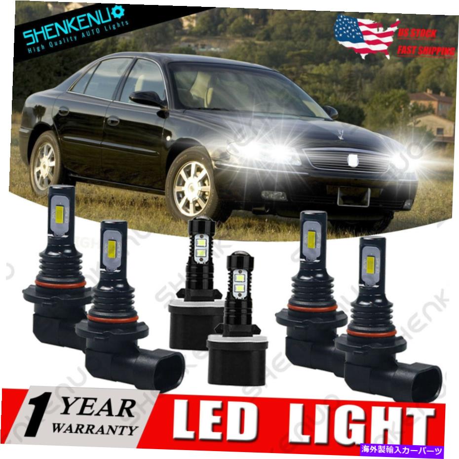フォグライト Buick Century/Regal 1997-2005コンボLEDヘッドライト+フォグランプ電球セットホワイトHK For Buick Century/Regal 1997-2005 Combo LED Headlight+Fog Lamp Bulb Set White HK【並行輸入品】