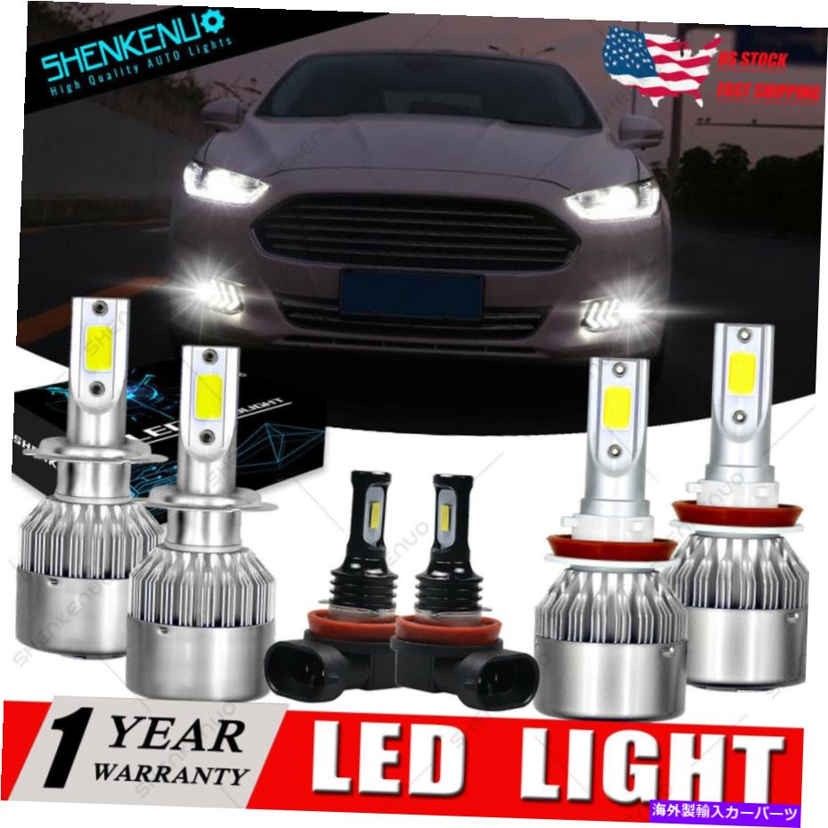 フォグライト Ford Fusion 2006-2016 LEDヘッドライトHI＆LOW BIEM FOG LIGHT BULBS COMBO 6000K For Ford Fusion 2006-2016 LED Headlights Hi&Low Beam Fog Light Bulbs Combo 6000K【並行輸入品】