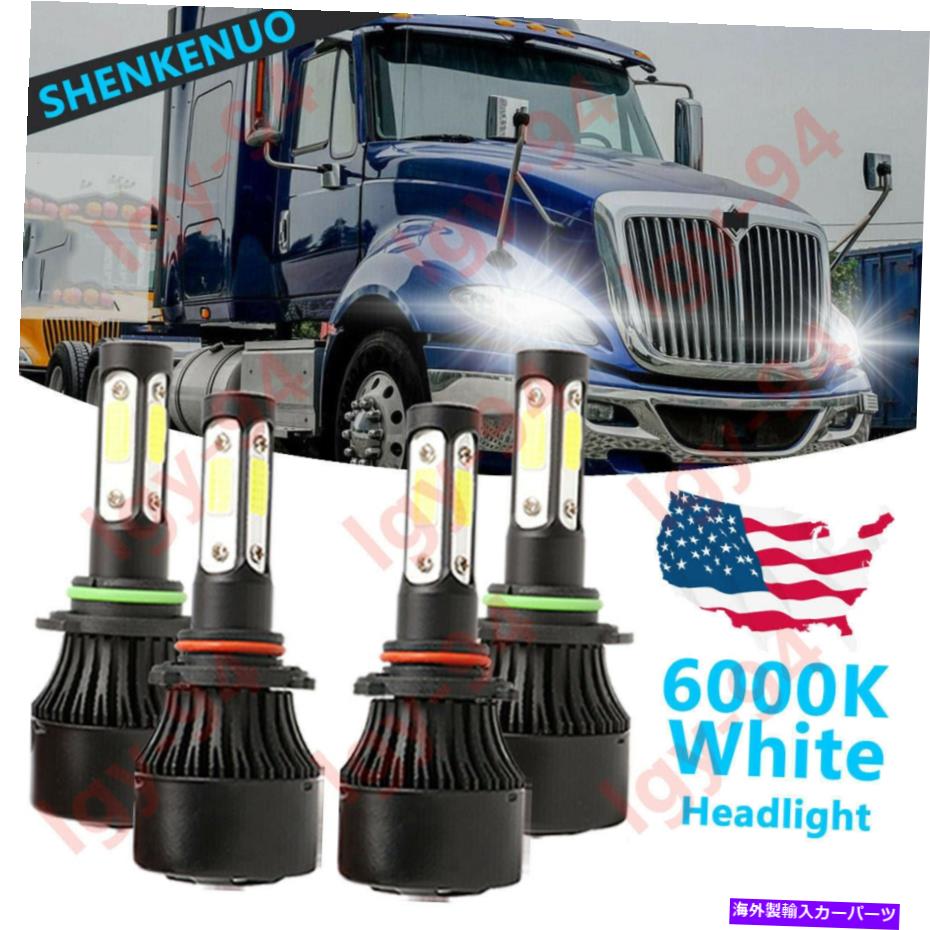 フォグライト 4サイド9005+9006 International Truck Pro Star Prostar 2008-2016のLEDヘッドライト 4Side 9005+9006 LED Headlight For International Truck Pro Star Prostar 2008-2016【並行輸入品】