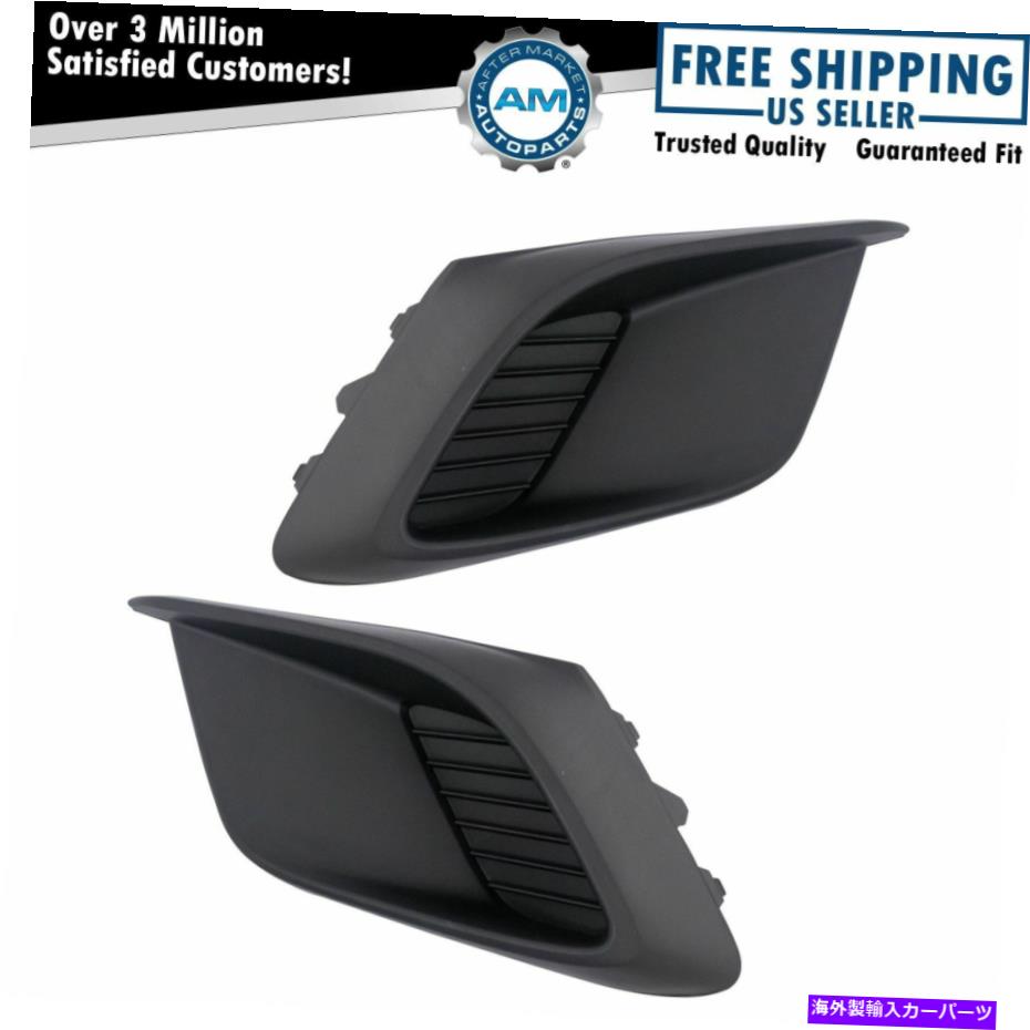 フォグライト バンパーフォグドライビングライトランプランプホールカバーペア14-16マツダ3のLH&RHサイド Bumper Fog Driving Light Lamp Hole Cover Pair LH & RH Sides for 14-16 Mazda 3【並行輸入品】