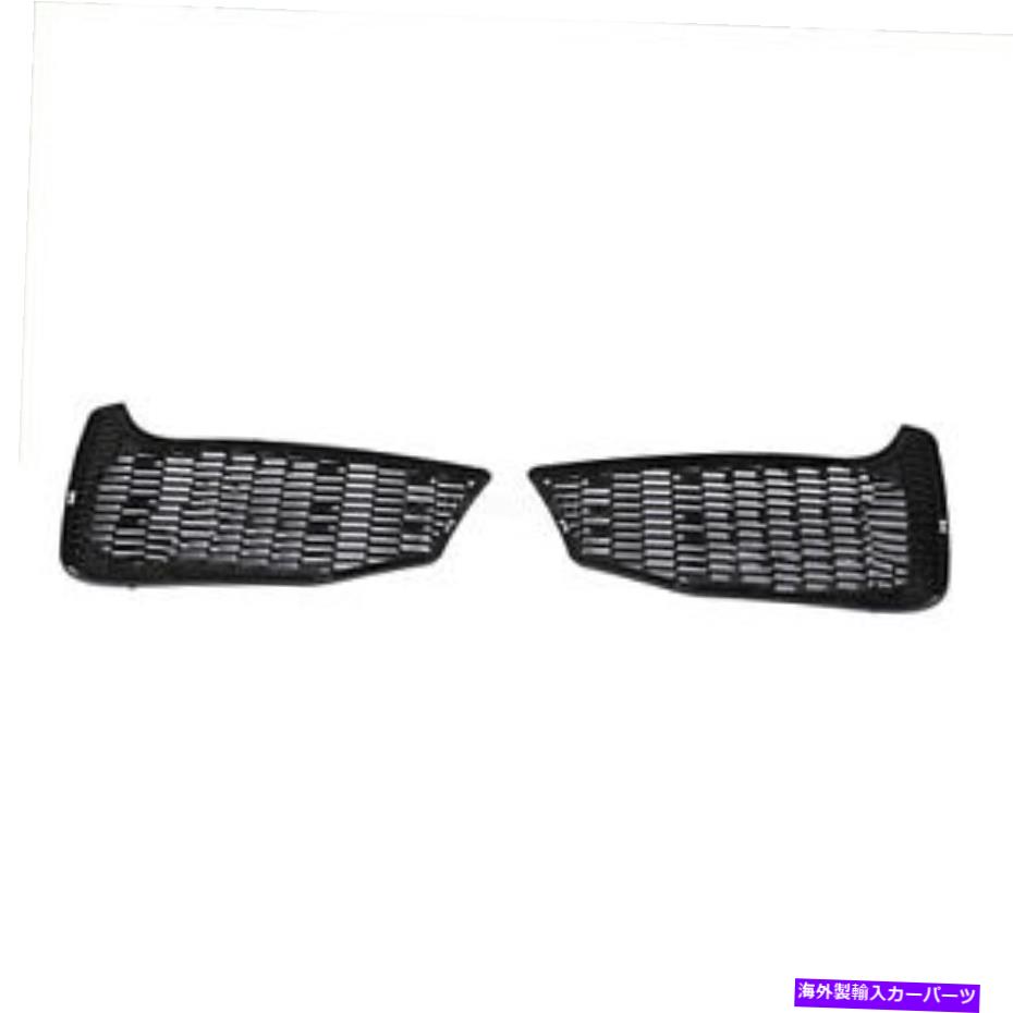 フォグライト BMW E90 E91用のフロントバンパーフォグライトグリルグリルカバー（バンパーのみに合う） Front Bumper Fog Light Grilles Grill Cover For BMW E90 E91(only Fit Our bumper)【並行輸入品】