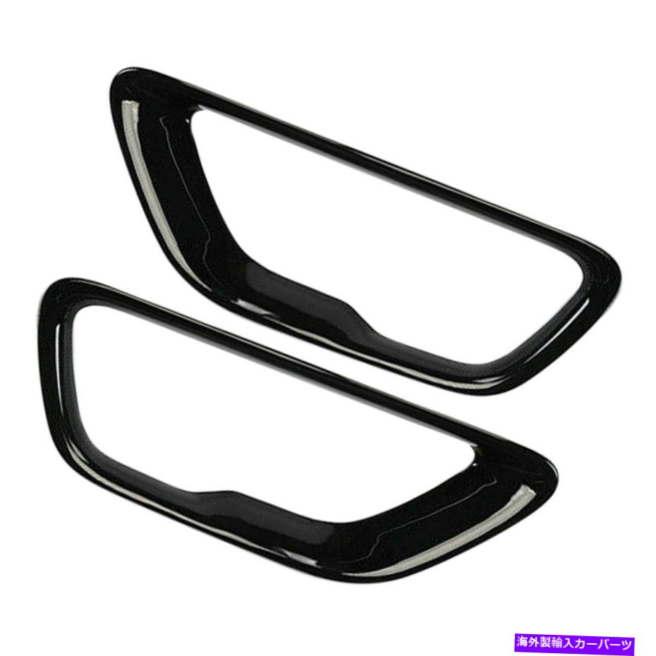 フォグライト ジープグランドチェロキー2017-2021にフィットするブラックフォグライトカバーフォグランプフレーム Black Fog Light Cover Fog Lamp Frame Fit For Jeep Grand Cherokee 2017-2021【並行輸入品】