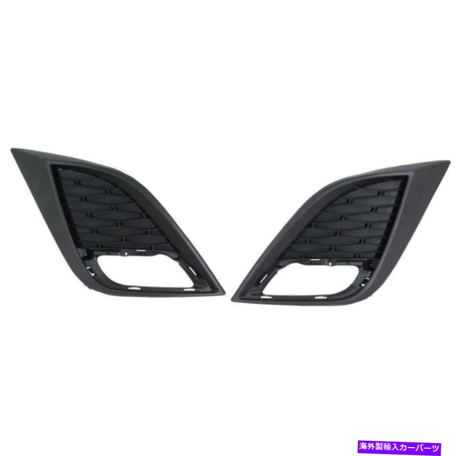 フォグライト 新しい下部フロントバンパーフォグライトランプベゼルセットR＆Lフィット2010-2011マツダ3 NEW Lower Front Bumper Fog Light Lamp Bezels Set R&L fits 2010-2011 MAZDA 3【並行輸入品】