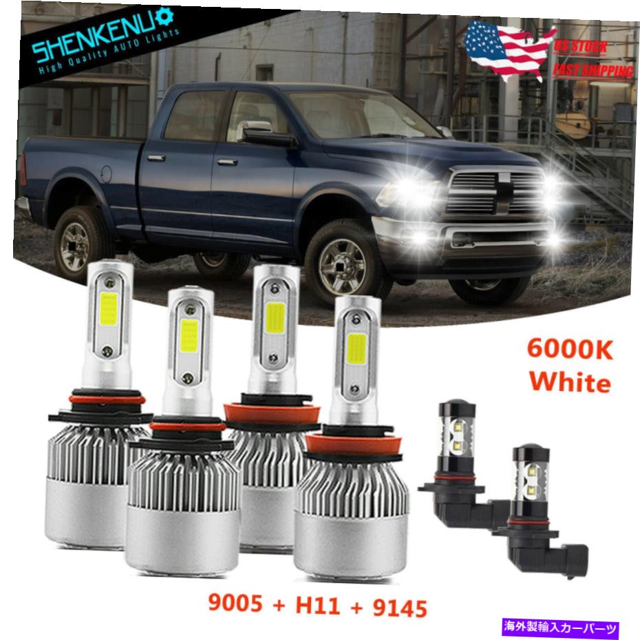 フォグライト 2009-2017 Dodge Ram 1500 2500 3500 4500 5500 Cob LED Headlight + Fog Bulb S2 For 2009-2017 Dodge Ram 1500 2500 3500 4500 5500 COB LED Headlight + Fog Bulb S2【並行輸入品】 37,323円