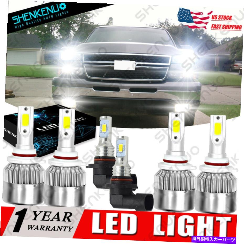 フォグライト シボレーシルバラード1500 2500 3500 2003-2006コンボLEDヘッドライト +フォグランプC6B For Chevy Silverado 1500 2500 3500 2003-2006 Combo LED Headlight + Fog Lamp C6B【並行輸入品】