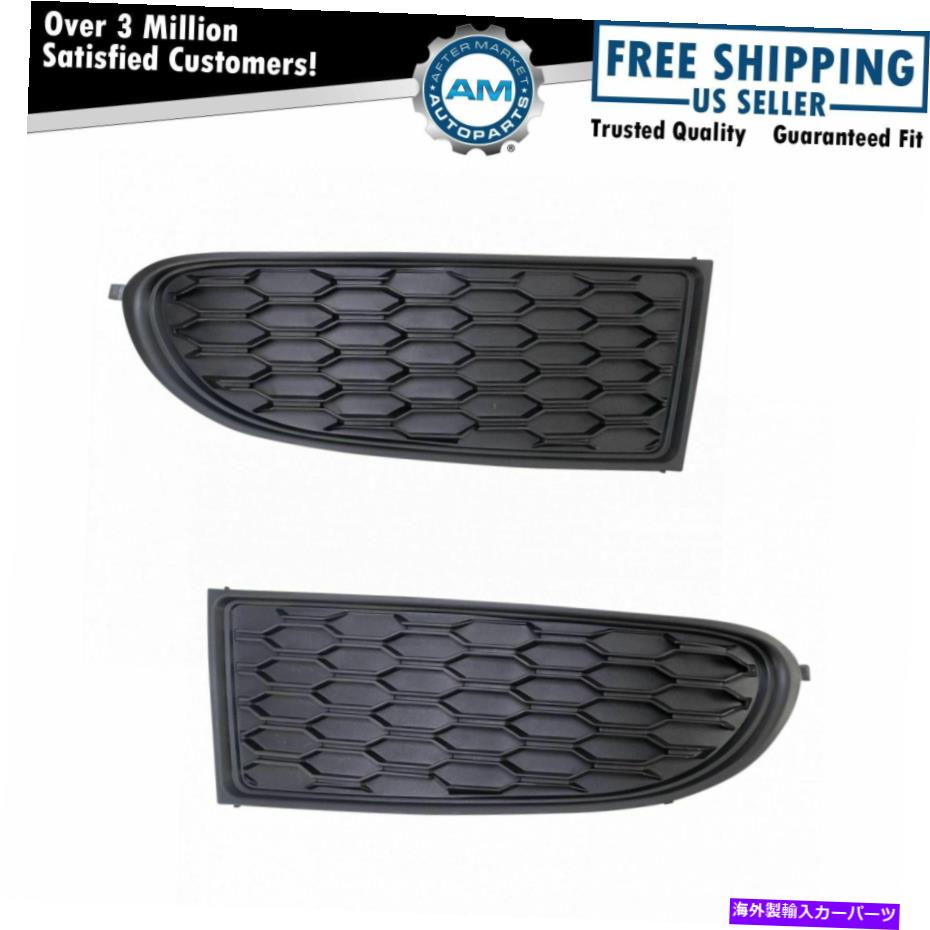 フォグライト フロントブラックフォグライトホールカバーLH RHキットペアダッジジャーニーバン Front Black Fog Light Hole Cover LH RH Kit Pair for Dodge Journey Van New【並行輸入品】