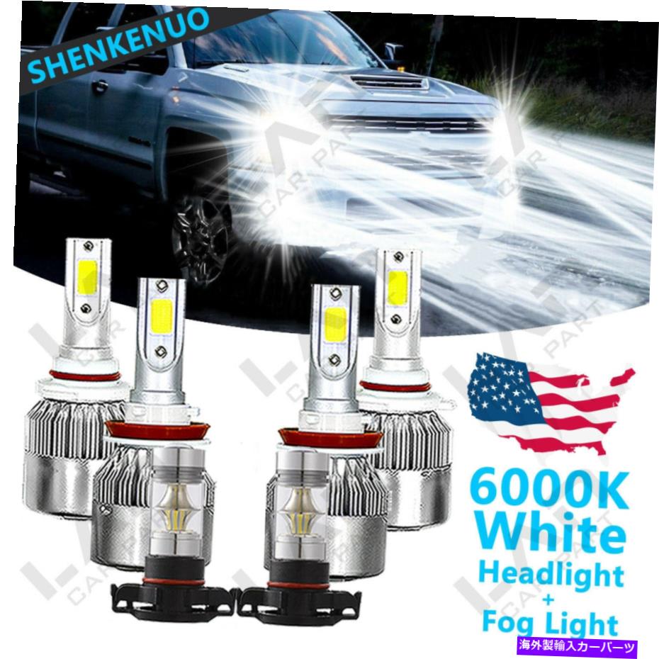 フォグライト 6000K LEDヘッドライトフォグ電球WG -Chevy Silverado 1500 2500 2007-2015用 6000K LED Headlight Fog Light Bulbs WG - For Chevy Silverado 1500 2500 2007-2015【並行輸入品】