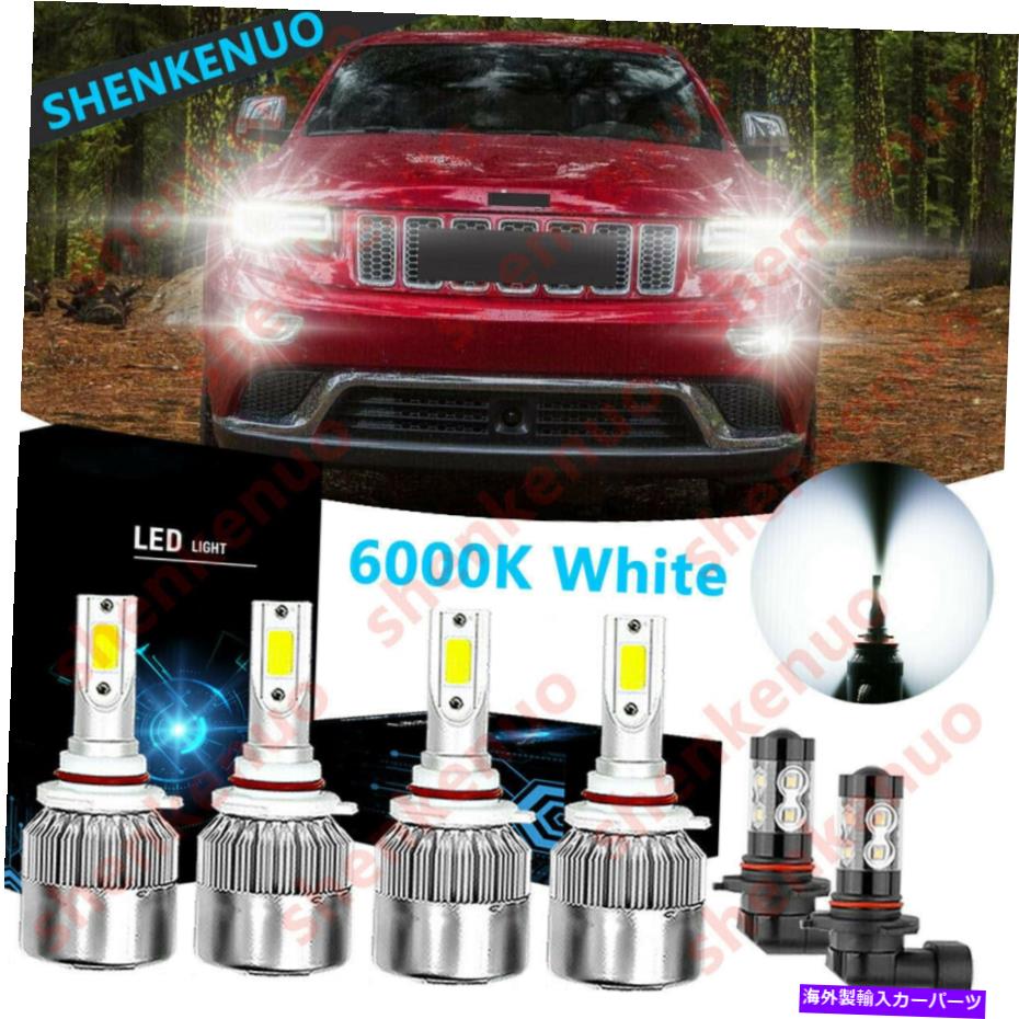 フォグライト ジープグランドチェロキー司令官2006-10-6PC 9005+9006+9145ヘッドライトフォグライト For Jeep Grand Cherokee Commander 2006-10-6PC 9005+9006+9145 Headlight Fog Light【並行輸入品】