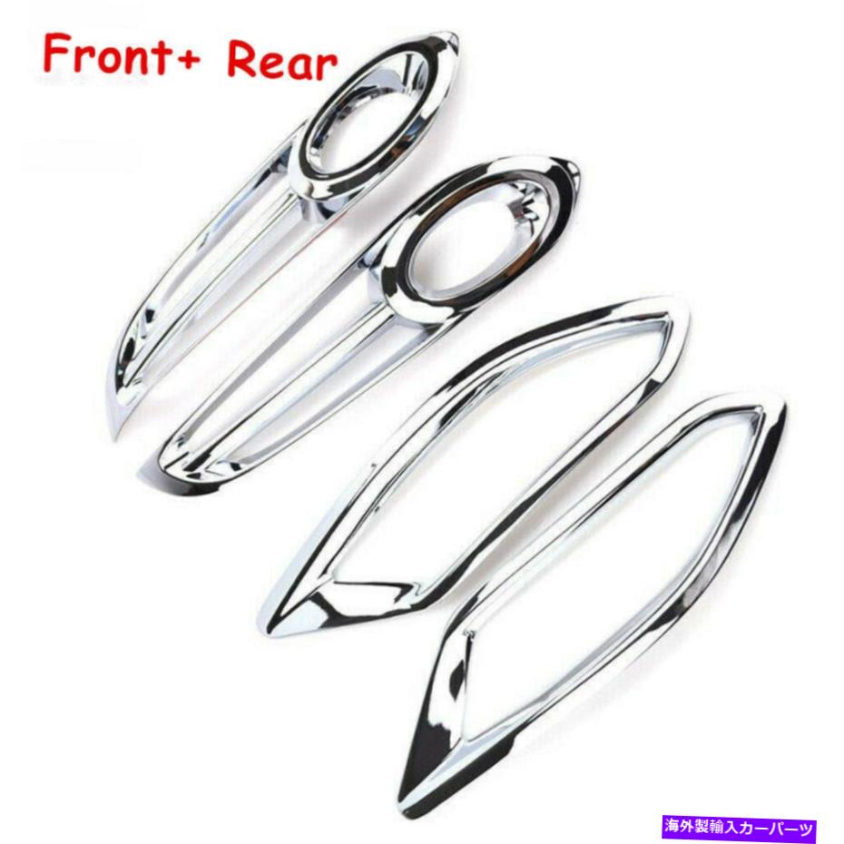 フォグライト フロント +リアフォグライトランプフレームカバーホンダHR-V HRV VEZEL 2016-2019のトリム Front + Rear Fog Light Lamp Frame Cover Trim For Honda HR-V HRV VEZEL 2016-2019【並行輸入品】
