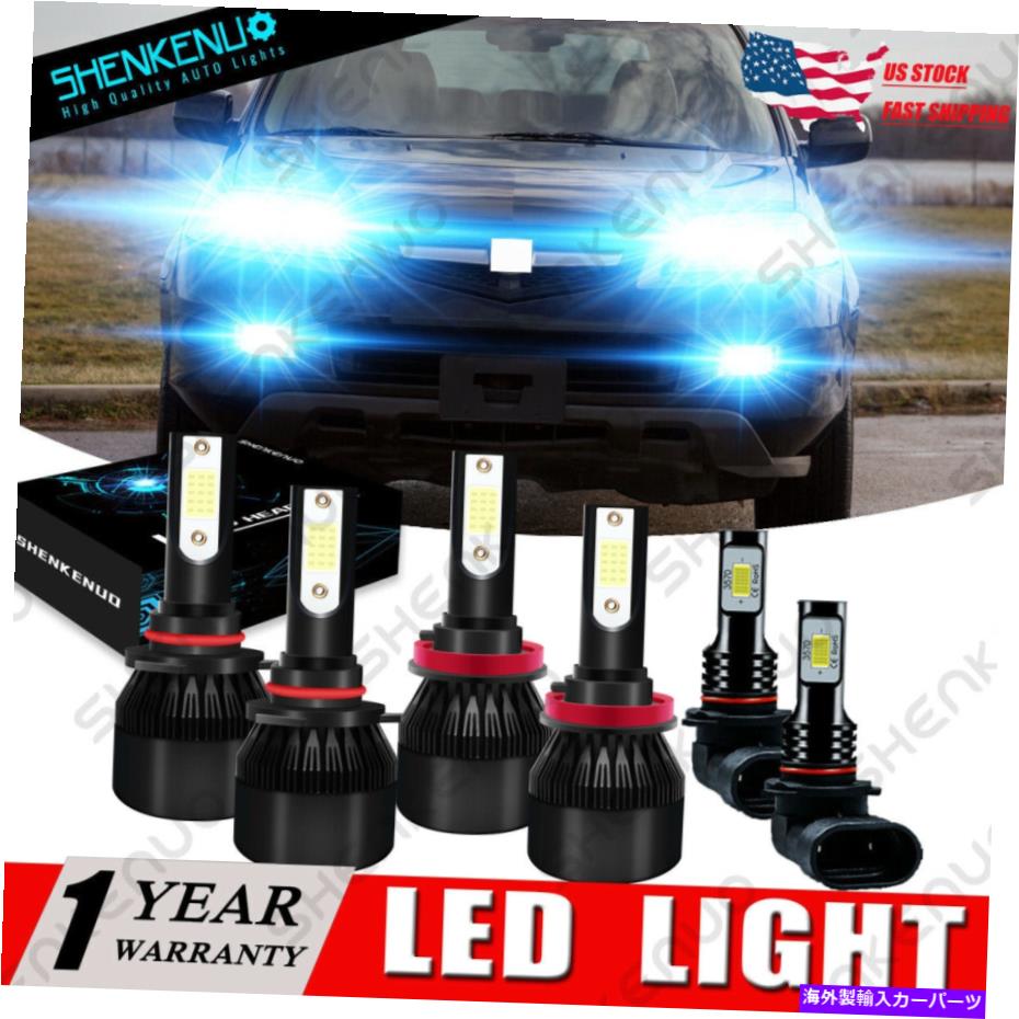 フォグライト Acura MDX 2004-2006 8000K Cob Hi/Low Beam LEDヘッドライトフォグライトコンボキット For Acura MDX 2004-2006 8000K COB Hi/Low Beam LED Headlight Fog Light Combo Kit【並行輸入品】