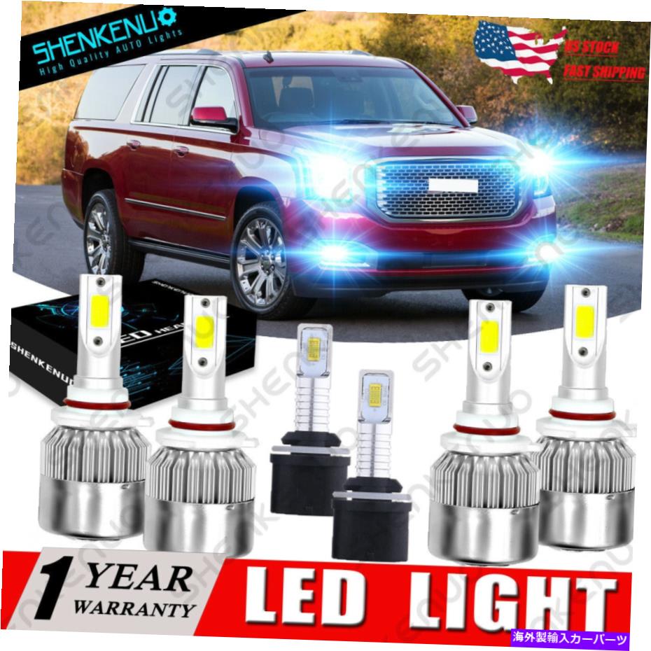 フォグライト GMC用ユーコンSLT 2001-2006 8KブライトアイスブルーLEDヘッドライト +フォグランプコンボC6L For GMC Yukon SLT 2001-2006 8K Bright Ice Blue LED Headlight +Fog Lamp Combo C6L【並行輸入品】