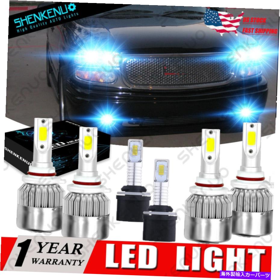 フォグライト GMC用ユーコンデナリ2004-2005明るいアイスブルーLEDヘッドライト +フォグランプコンボC6L For GMC Yukon Denali 2004-2005 Bright Ice Blue LED Headlight +Fog Lamp Combo C6L【並行輸入品】