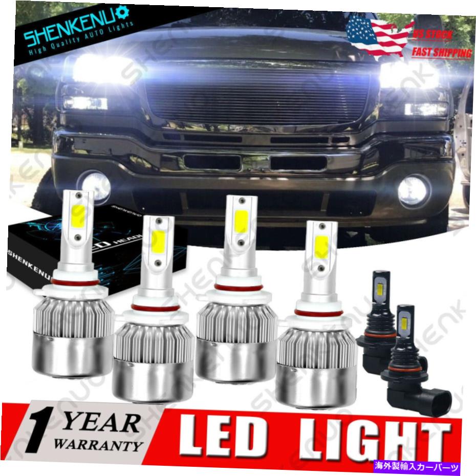 フォグライト シボレーシルバラード1500 2500 3500 2003-2006 6x 6000K LEDヘッドライトフォグランプC6B For Chevy Silverado 1500 2500 3500 2003-2006 6X 6000K LED Headlight Fog lamp C6B【並行輸入品】