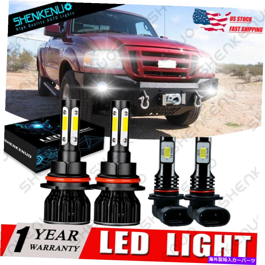 フォグライト Ford Ranger 1998 1999 2000 4x 6000KヘッドライトHI/LOビーム +フォグランプコンボキット For Ford Ranger 1998 1999 2000 4x 6000K Headlight Hi/Lo Beam +Fog Lamp Combo KIt【並行輸入品】