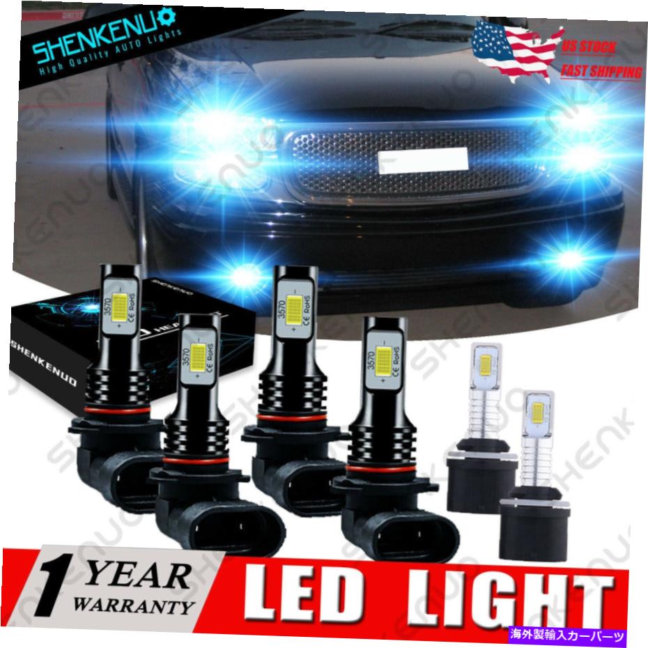 フォグライト GMC用ユーコンデナリ2004-2005 8000KフロントLEDヘッドライトHI＆LO +880フォグランプキット For GMC Yukon Denali 2004-2005 8000K Front LED Headlight Hi&Lo +880 Fog Lamp Kit【並行輸入品】