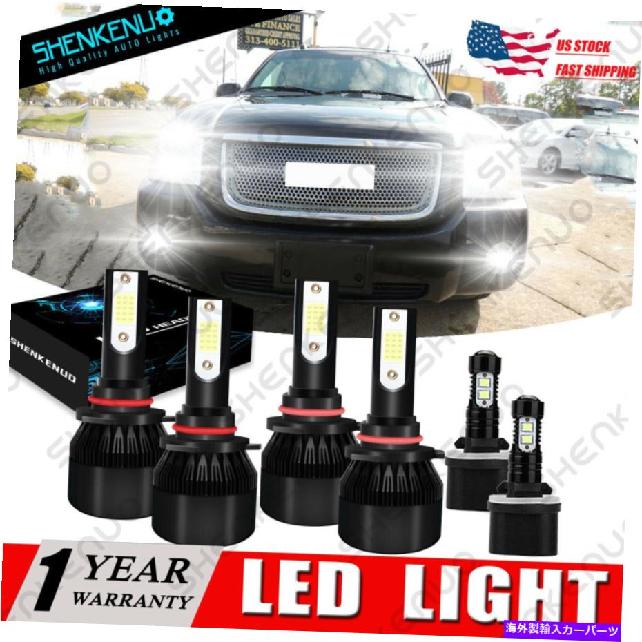 フォグライト GMC Envoy XL 2002-2006 6x 6000K Cob LEDヘッドライト + 880 Fog bulbs Kit For GMC Envoy XL 2002-2006 6X 6000K COB LED Headlight + 880 Fog Light Bulbs Kit【並行輸入品】