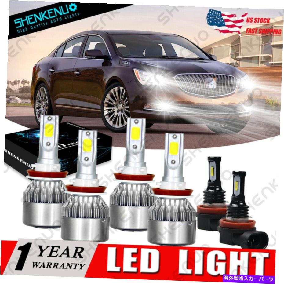 フォグライト ビュイックラクロス2010-2013ホワイトLEDヘッドライト +フォグランプ電球変換キット For Buick LaCrosse 2010-2013 White LED Headlight +Fog Lamp Bulbs Conversion Kit【並行輸入品】 37,323円