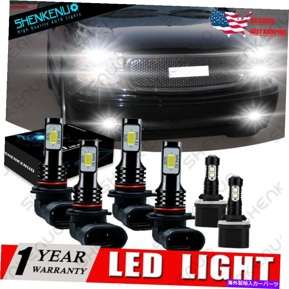 フォグライト GMC用ユーコンデナリ2004-2005 6000KフロントLEDヘッドライトHI＆LO +880フォグランプキット For GMC Yukon Denali 2004-2005 6000K Front LED Headlight Hi&Lo +880 Fog Lamp Kit【並行輸入品】