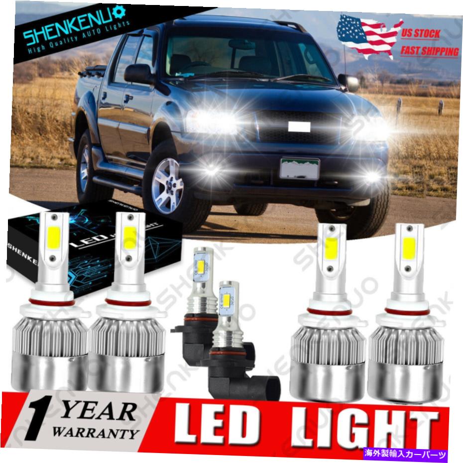 フォグライト Ford Expedition Explorer 2003 2004 2005明るい白いLEDヘッドライト+フォグランプ For Ford Expedition Explorer 2003 2004 2005 Bright White LED Headlight+Fog Lamp【並行輸入品】