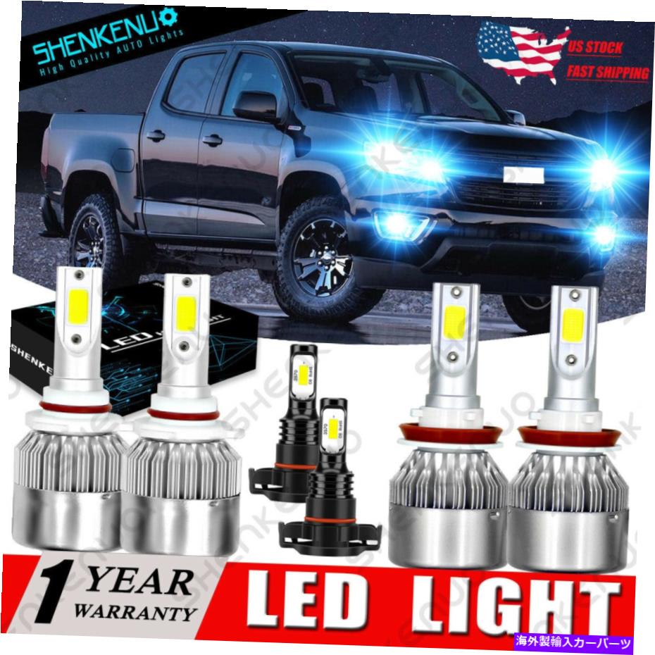 フォグライト Chevy Colorado 2015-2019 8000K Hi Low Beam LEDヘッドライト +フォグランプコンボキット For Chevy Colorado 2015-2019 8000K Hi Low Beam LED Headlight +Fog Lamp Combo Kit【並行輸入品】