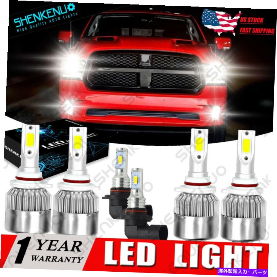 フォグライト Dodge Ram 1500 2500 3500 2013 -2015プロジェクターLEDヘッドライトキット付き For Dodge RAM 1500 2500 3500 2013 -2015 White With Projector LED Headlight Kit【並行輸入品】