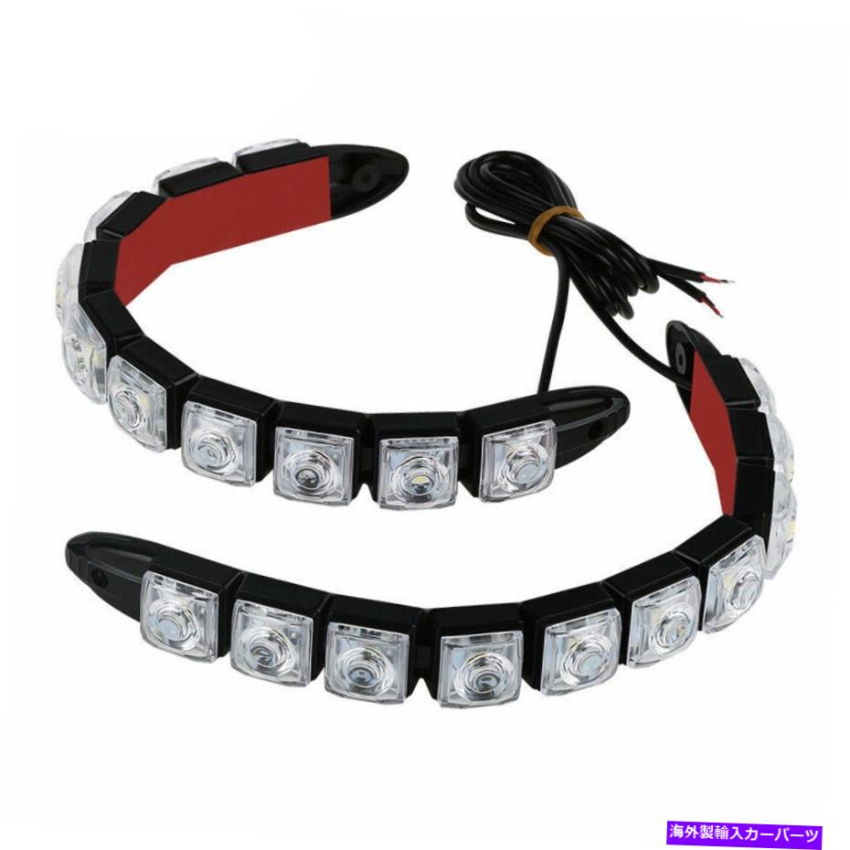 フォグライト 2PCSホワイトDC 12V 10＆LEDデイタイムランニングライトDRLカーフォグデイドライビングランプ 2pcs White DC 12V 10-LED Daytime Running Light DRL Car Fog Day Driving Lamp【並行輸入品】