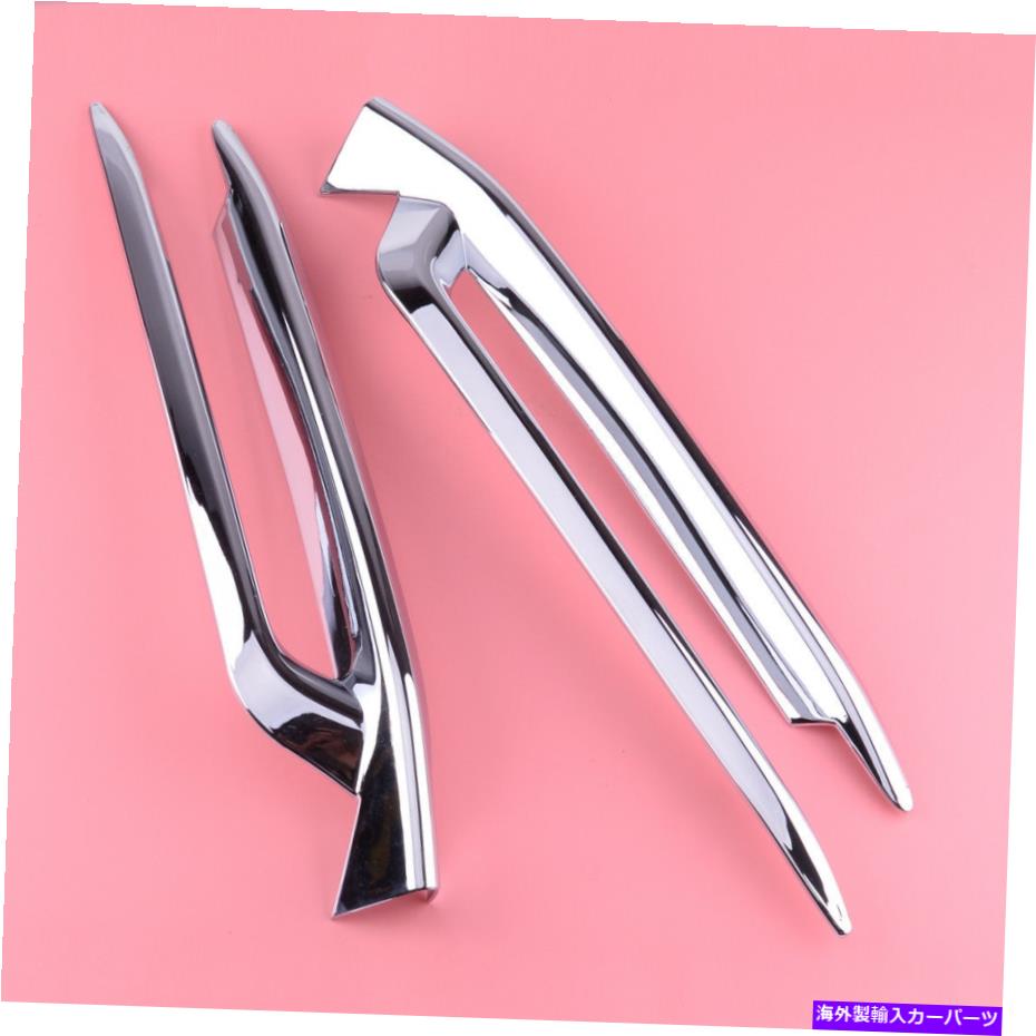 フォグライト 2ピースクロムABSフロントフォグランプライトカバートリムホンダアコード2018にフィット 2 Pieces Chrome ABS Front Fog Lamp Light Cover Trim fit for Honda Accord 2018【並行輸入品】