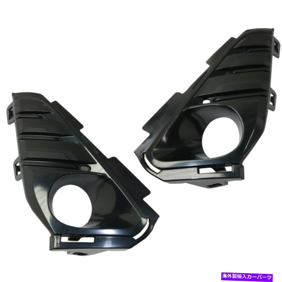 フォグライト 2つのフォグライトトリムランプのセットGMC地形18-19ペアの左と右のLH＆RH＆RH Set of 2 Fog Light Trims Lamps Left-and-Right LH & RH for GMC Terrain 18-19 Pair【並行輸入品】