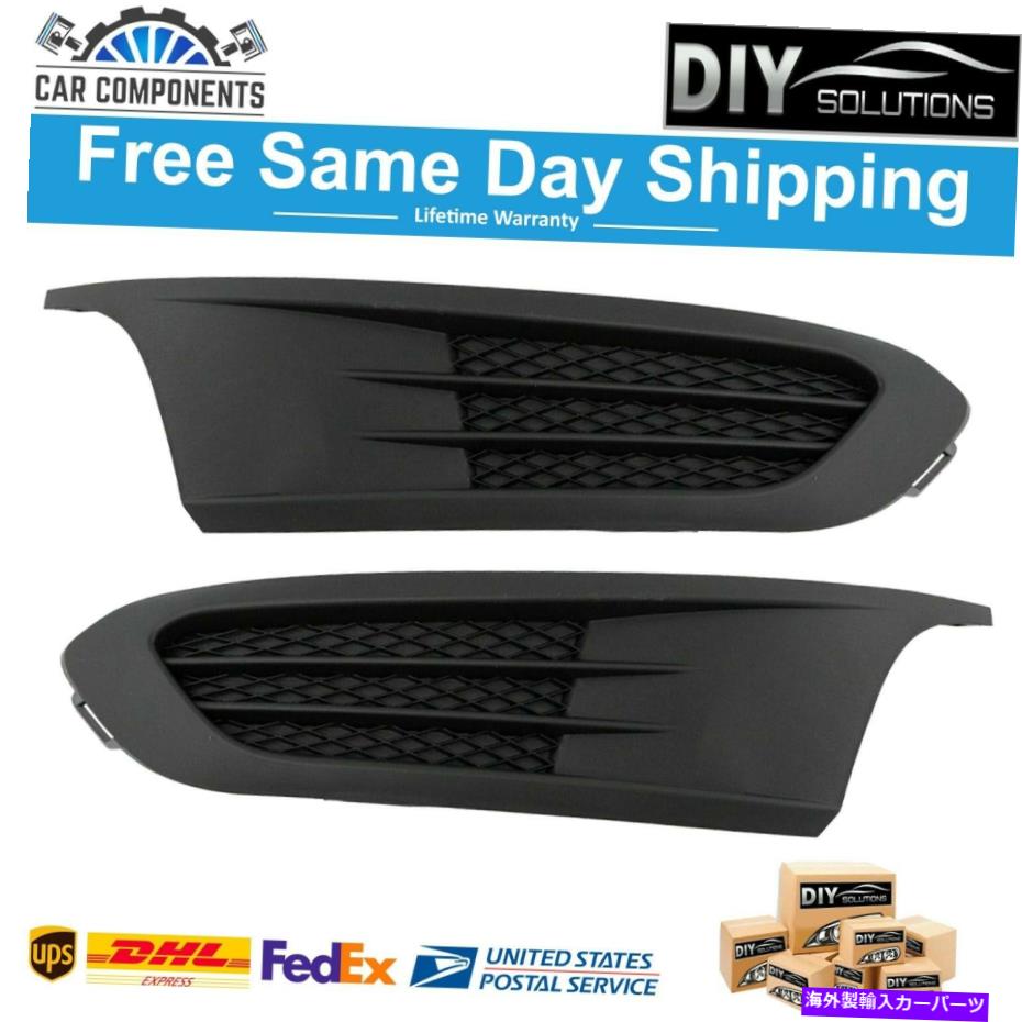 フォグライト 2012-14フォルクスワーゲンのためのTRQフォグライトランプホールカバーLH RHペア TRQ Fog Light Lamp Hole Cover with Chrome Trim LH RH Pair For 2012-14 Volkswagen【並行輸入品】