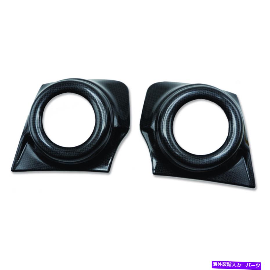 フォグライト Mitsubishi L200 Triton 2015 17 18カーボンフォグランプライトカバーカーボンブラックに Fits Mitsubishi L200 Triton 2015 17 18 Carbon Fog Lamp Light Cover Carbon Black【並行輸入品】