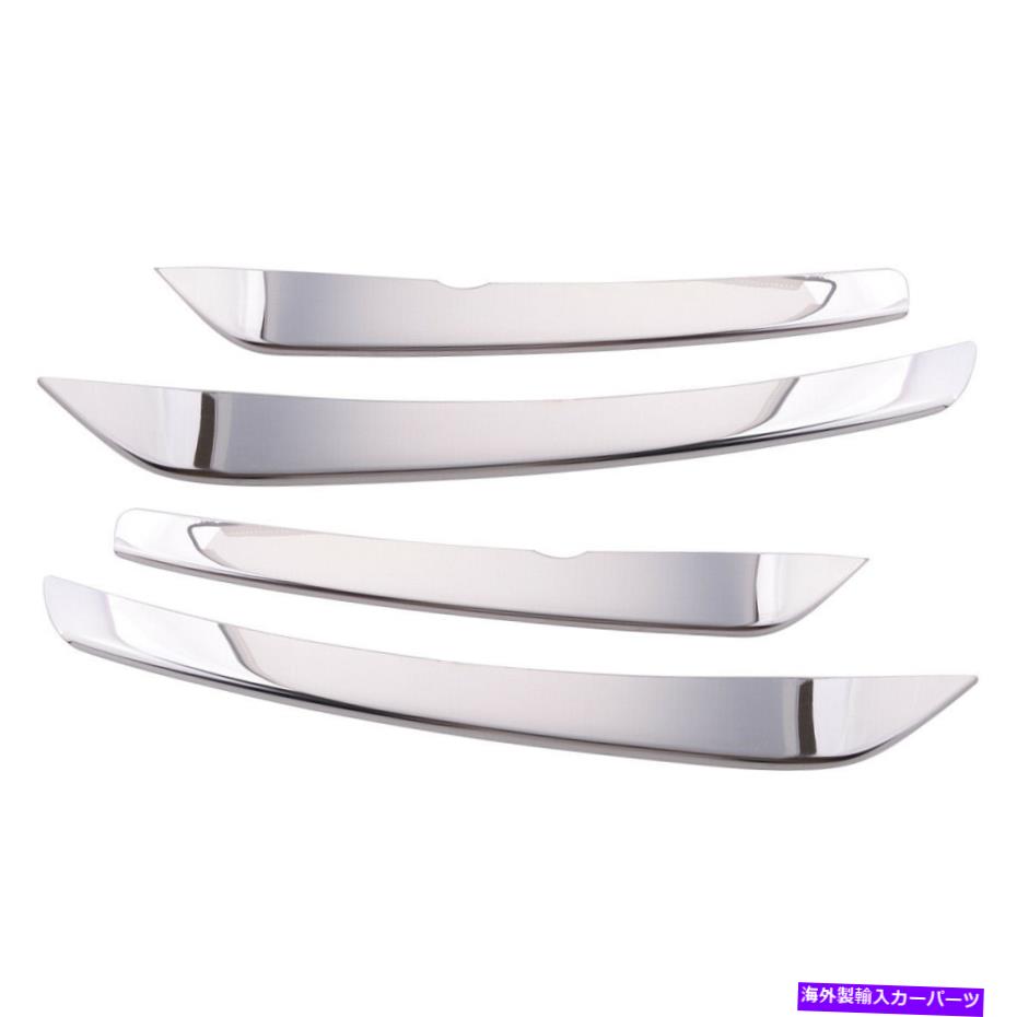 フォグライト クロムフロントフォグライトストリップカバーグリルフィットメルセデスベンツGLCクラス2020 Chrome Front Fog Light Strips Cover Grille fit for Mercedes-Benz GLC Class 2020【並行輸入品】
