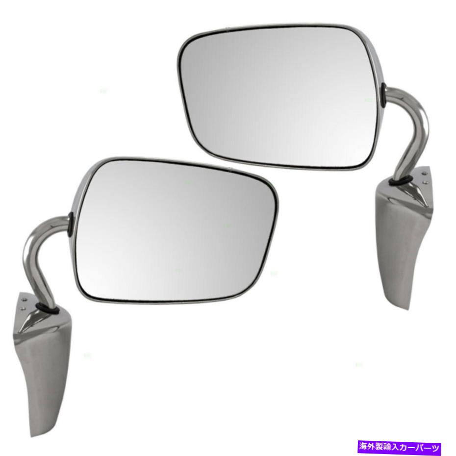 アイライン ペアマニュアルサイドミラー78-96シボレーGMCバンのアイラインの下のステンレス鋼 Pair Manual Side Mirrors Stainless Steel Below Eyeline for 78-96 Chevy GMC Van【並行輸入品】 43,560円