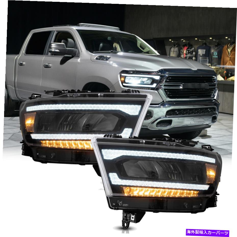 アイライン vlandフルLEDリフレクターヘッドライト2019-2021 Dodge Ram 1500のシーケンシャルターン VLAND FULL LED Reflector Headlights Sequential Turn For 2019-2021 Dodge Ram 1500【並行輸入品】