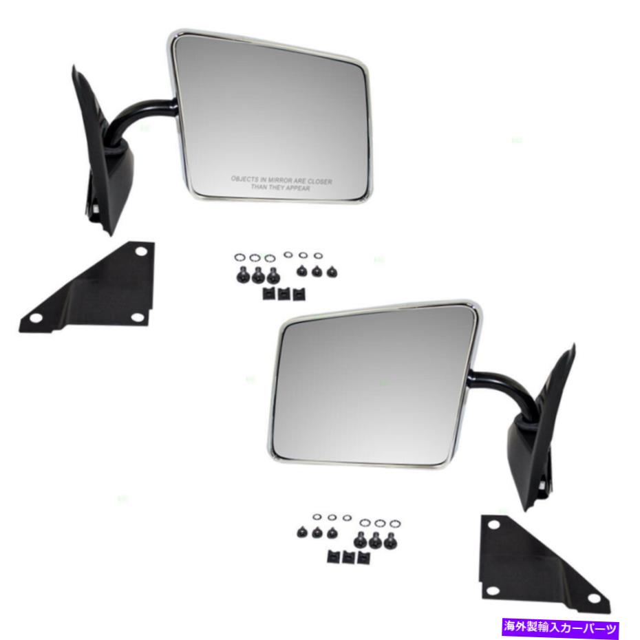 アイライン マニュアルミラーセットFITSS10S15ブレザー/ジミーブラバダペアアイラインクロームの下 Manual Mirrors Set fits S10 S15 Blazer/Jimmy Bravada Pair Below Eyeline Chrome【並行輸入品】