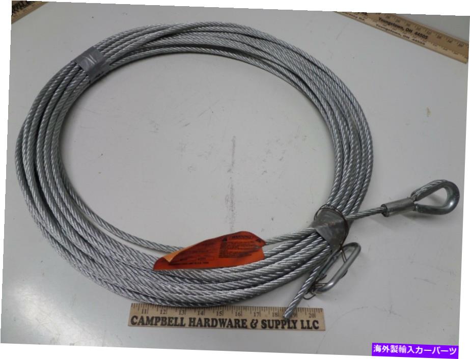 アイライン 亜鉛メッキウィンチワイヤーレッカーラインプルケーブルシンブルアイガック3/8 x 100 ' Galvanized Winch Wire Wrecker Line Pull Cable Thimble Eye GAC 3/8 x 100'【並行輸入品】