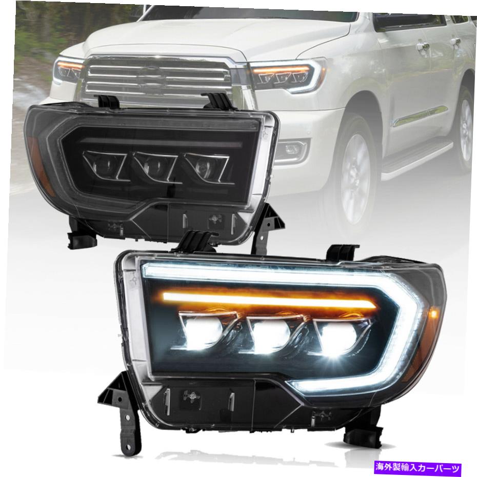 アイライン トヨタのLEDプロジェクターヘッドライト07-13 Tundra＆08-20 Sequoia LED Projector Headlights For Toyota 07-13 Tundra & 08-20 Sequoia With Sequential【並行輸入品】