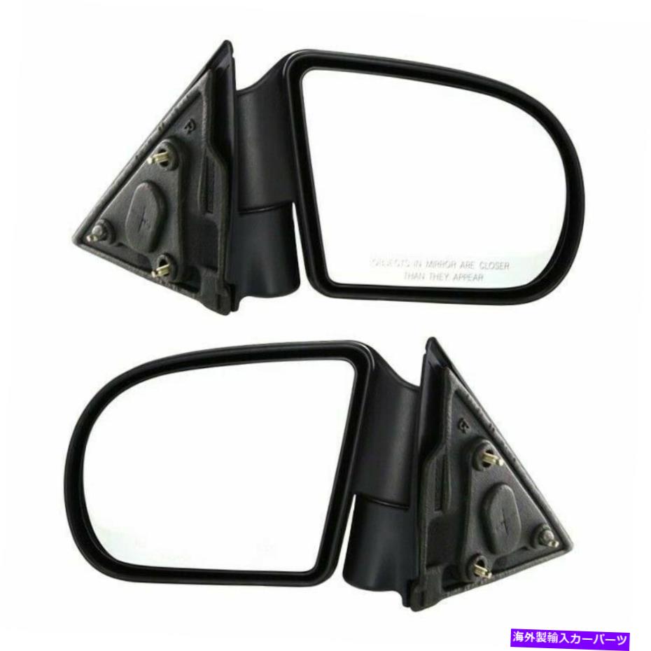 アイライン Blazer S10 Jimmy用のブラックパワー加熱サイドドアミラー左＆右ペアセット Black Power Heated Side Door Mirrors Left & Right Pair Set for Blazer S10 Jimmy【並行輸入品】
