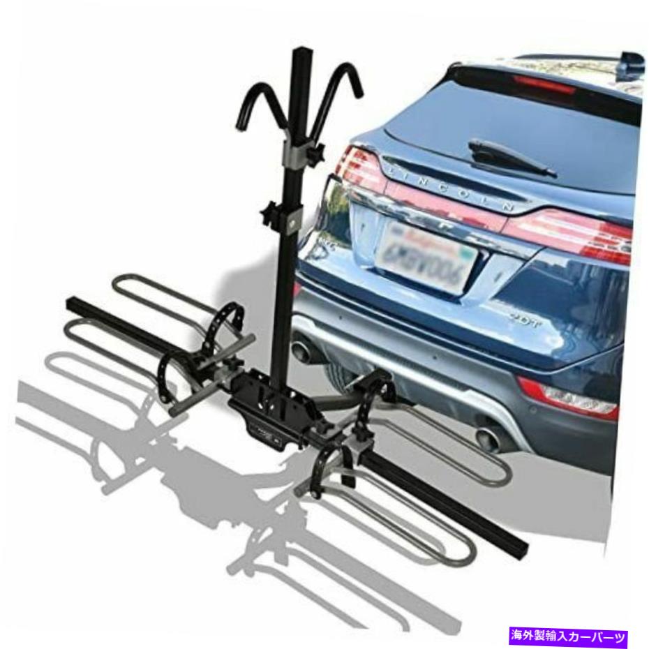 USサイクルキャリア 車、SUV、トラック用のヒッチマウントラック2バイクプラットフォームスタイルキャリア Hitch Mounted Rack 2-Bike Platform Style Carrier for Car, SUV and Truck【並行輸入品】