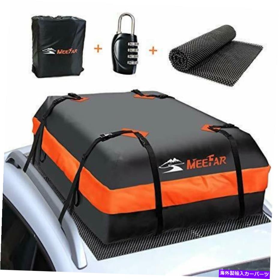 カールーフバッグ カーゴキャリア、防水車両ルーフトップバッグ 荷物バッグ 全車両用 SUV 、ラックなし、防水ファスナー、収納バッグと滑り止めマット 