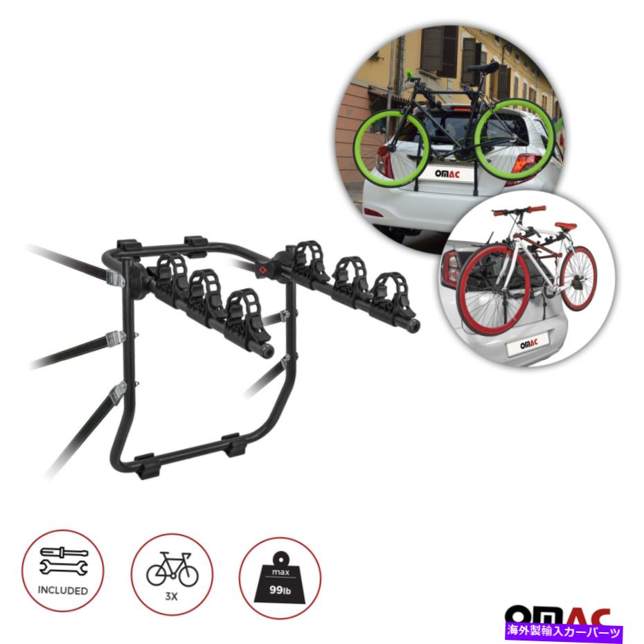 USサイクルキャリア トランクバイクラックキャリアヒッチルーフマウント3バイクオートモーティブエクステリアアクセサリー Trunk Bike Rack Carrier Hitch Roof Mount 3 Bike Automotive Exterior Accessories【並行輸入品】